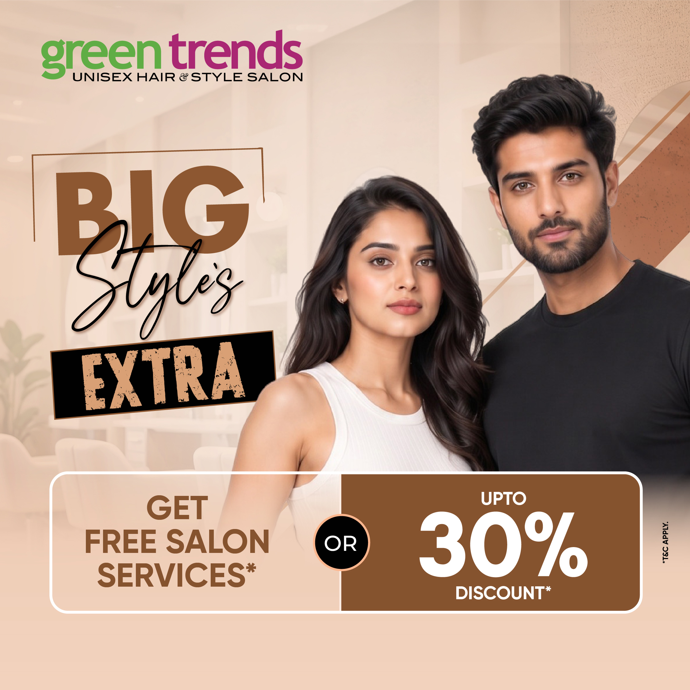 Green Trends Unisex Salon, Lakshmipuram, Guntur